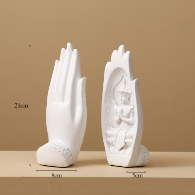 ATELIER-TIBET Statuette Bouddha en Résine – Décoration Apaisante & Élégante