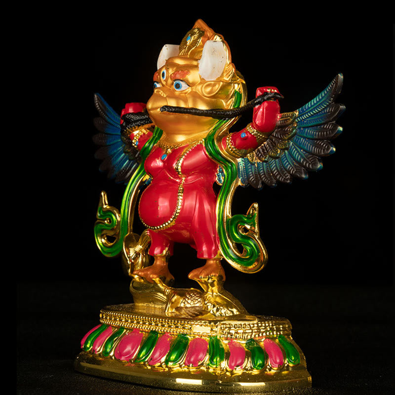 ATELIER-TIBET Alliage d'oiseau Garuda du Tibet pour éloigner les mauvais esprits Décoration de la maison