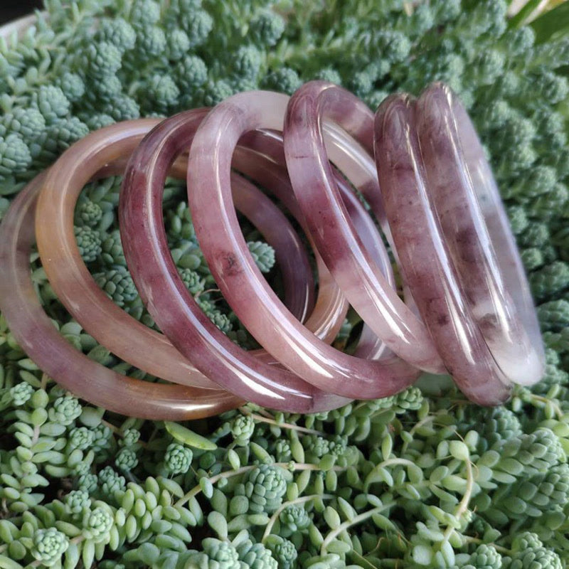 ATELIER-TIBET – Bracelet Jonc en Jade Violet Naturel | Protection & Harmonie