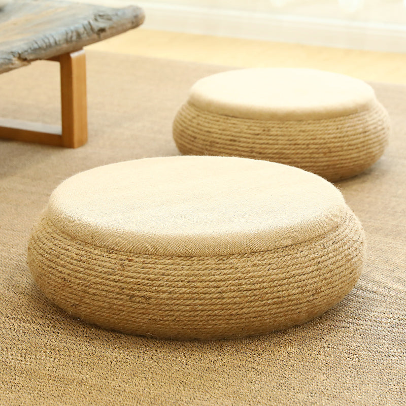 ATELIER-TIBET Coussin de Méditation en Tatami Naturel – Assise Zen & Équilibrée