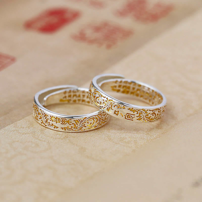 ATELIER-TIBET – Bague Lotus Ajustable en Cuivre Gravé