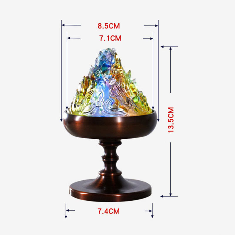 ATELIER-TIBET – Brûleur d’Encens Montagne Cristal Liuli – Méditation & Énergie Apaisante