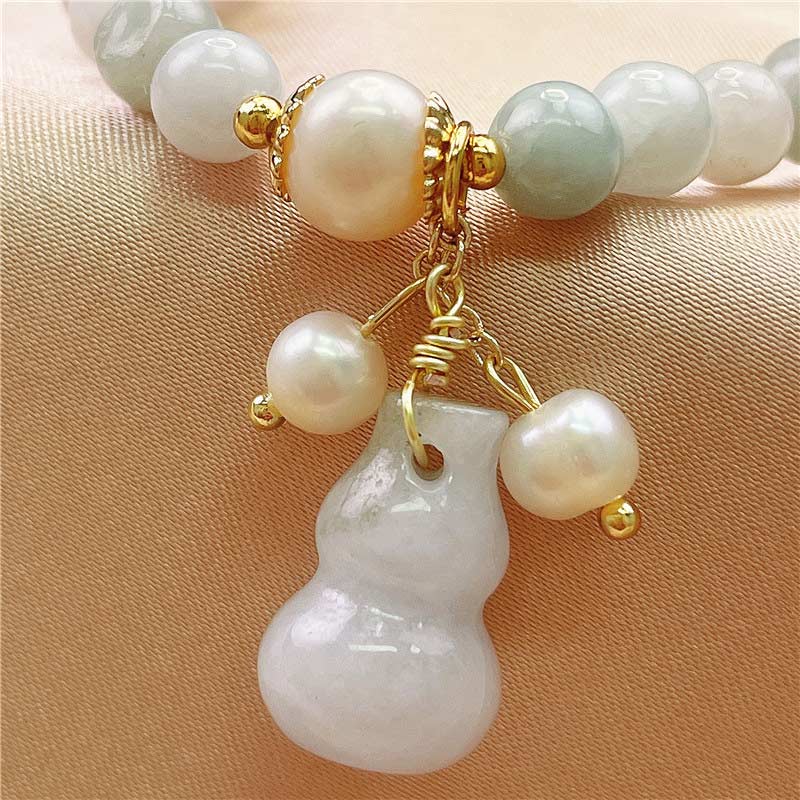 ATELIER-TIBET – Bracelet à Breloque Calebasse en Jade Naturel | Protection & Abondance Symbolique