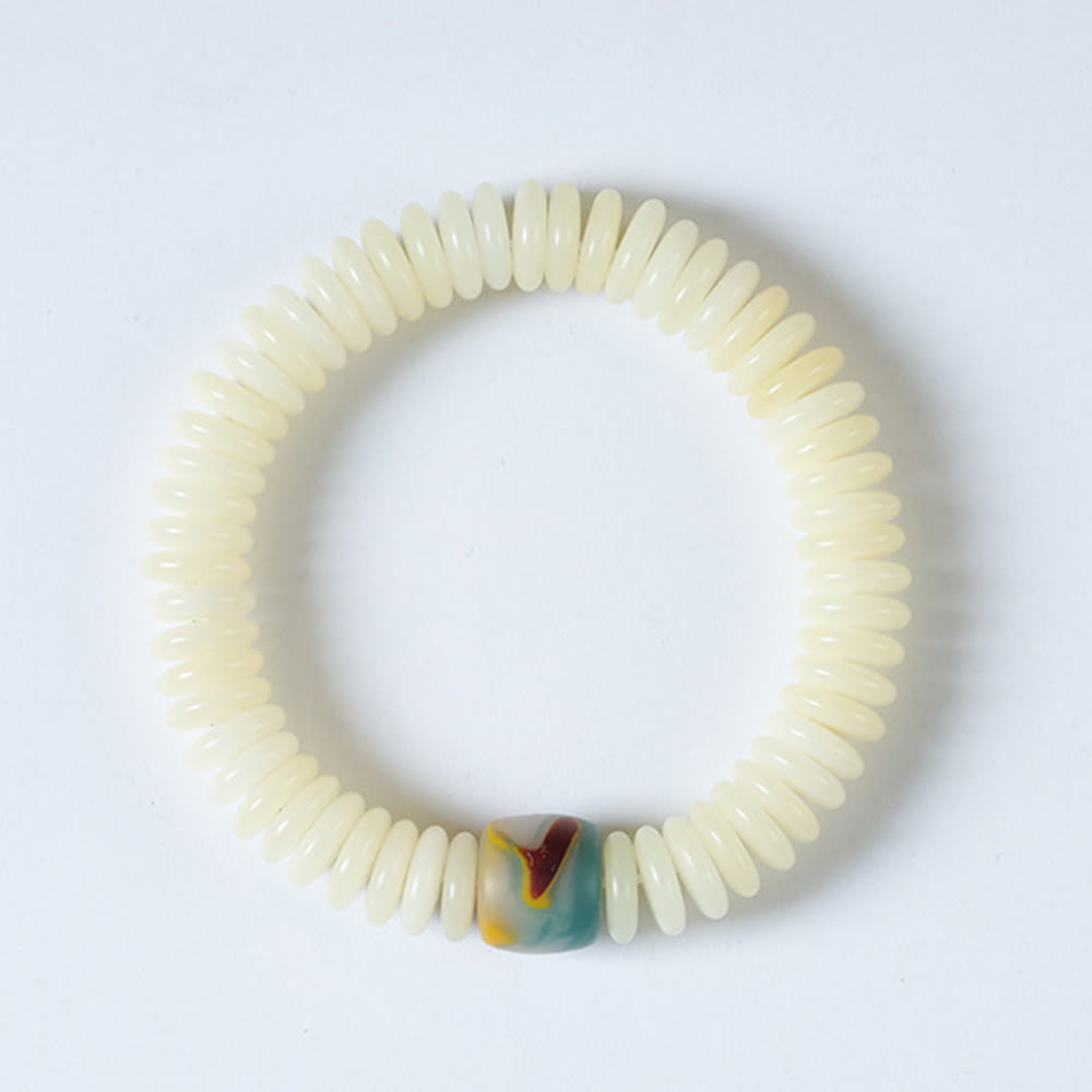 ATELIER-TIBET – Bracelet Mala Graine de Bodhi Blanche