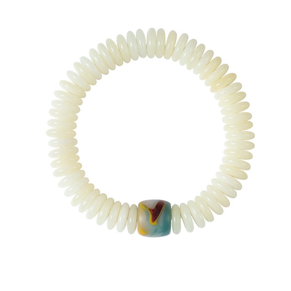 ATELIER-TIBET – Bracelet Mala Graine de Bodhi Blanche