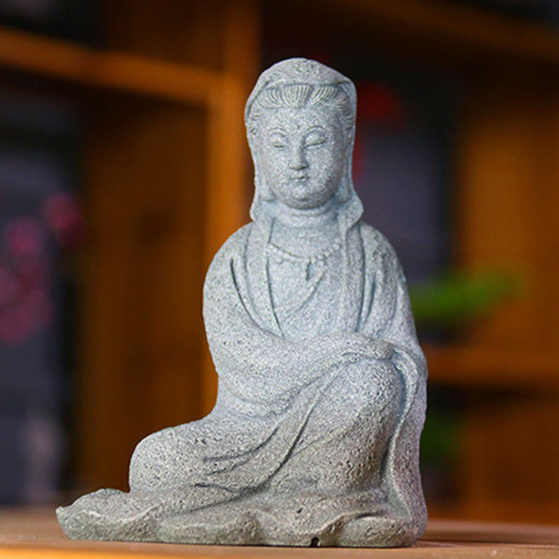 ATELIER-TIBET Statue Avalokiteshvara en grès – Bénédiction et sérénité pour la maison