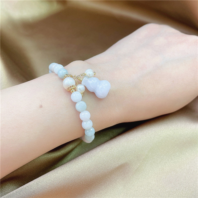 ATELIER-TIBET – Bracelet à Breloque Calebasse en Jade Naturel | Protection & Abondance Symbolique