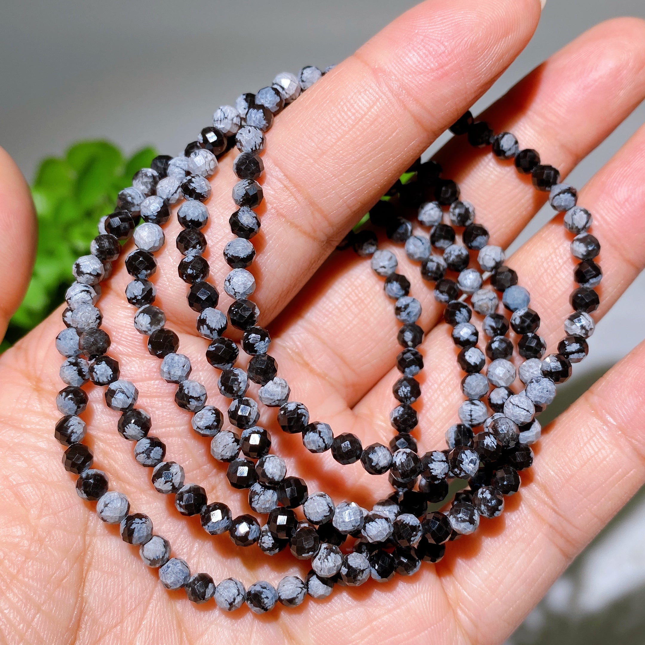 ATELIER-TIBET – Bracelet Élégant en Quartz Rose Facetté 4 mm
