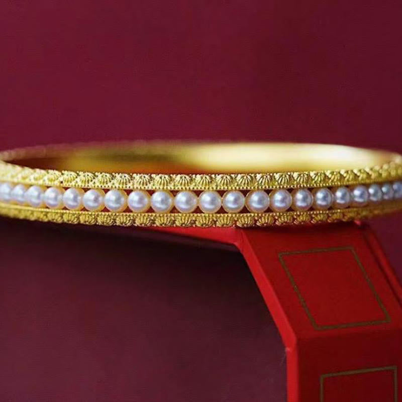 ATELIER-TIBET Bracelet Manchette Cuivre & Perles – Équilibre & Douceur