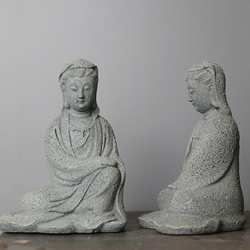 ATELIER-TIBET Statue Avalokiteshvara en grès – Bénédiction et sérénité pour la maison