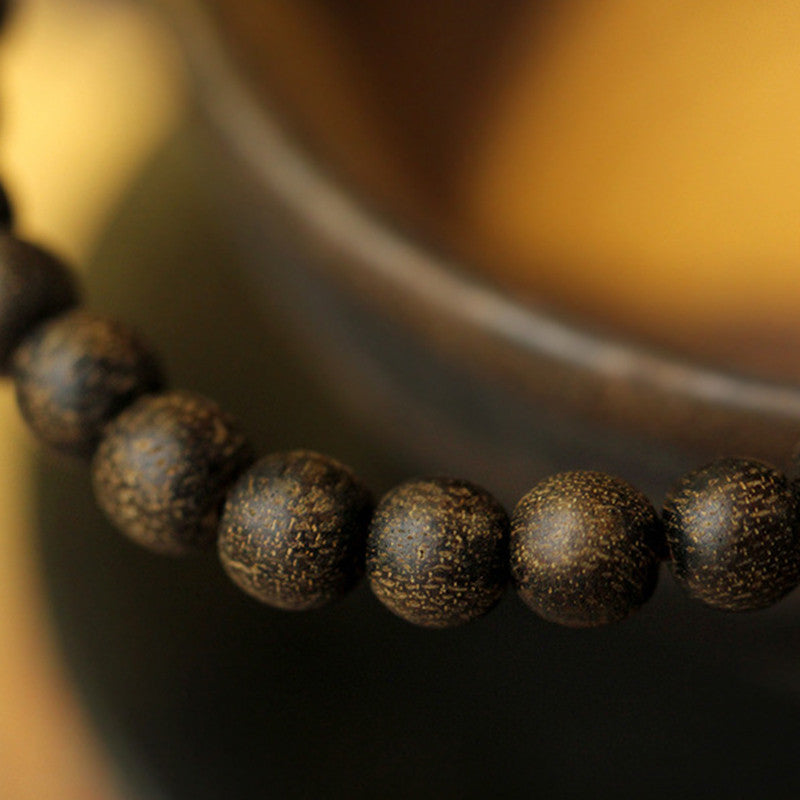ATELIER-TIBET – Bracelet Force & Calme en Jade Naturel et Bois d’Agar | Équilibre & Sérénité