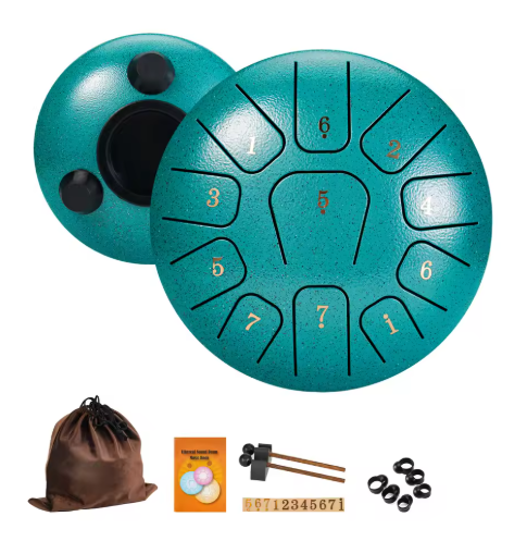 Tongue Drum Débutant – 11 Notes, Pack Complet avec Accessoires & Formation