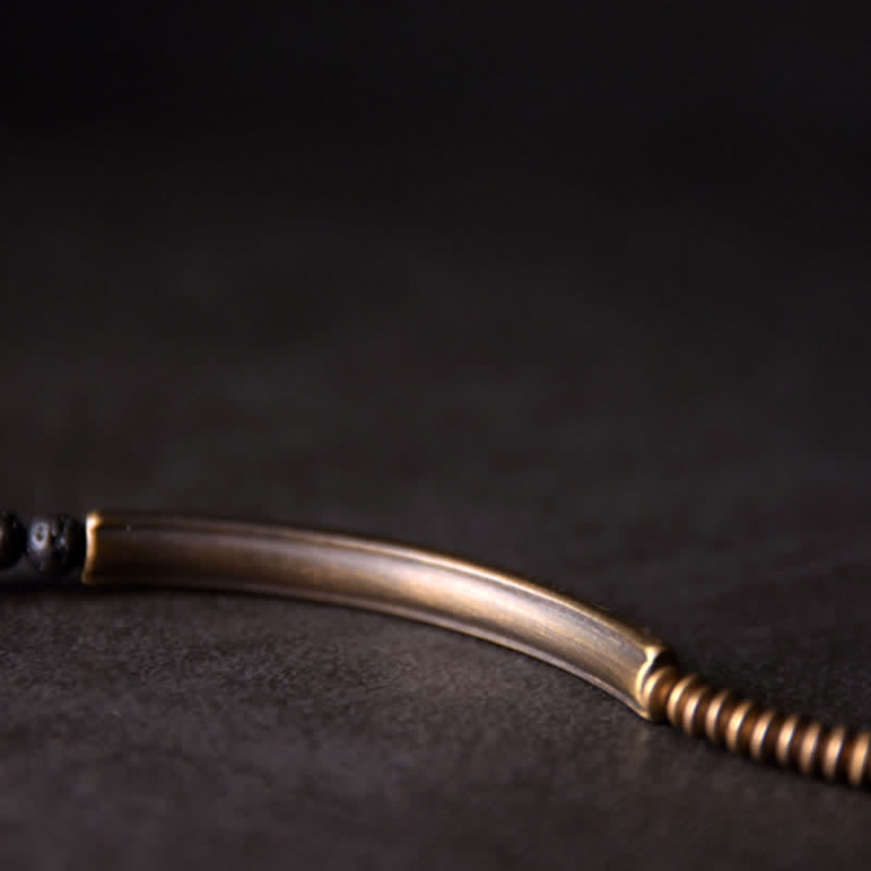 ATELIER-TIBET Bracelet en cuivre et Pierres de Lave