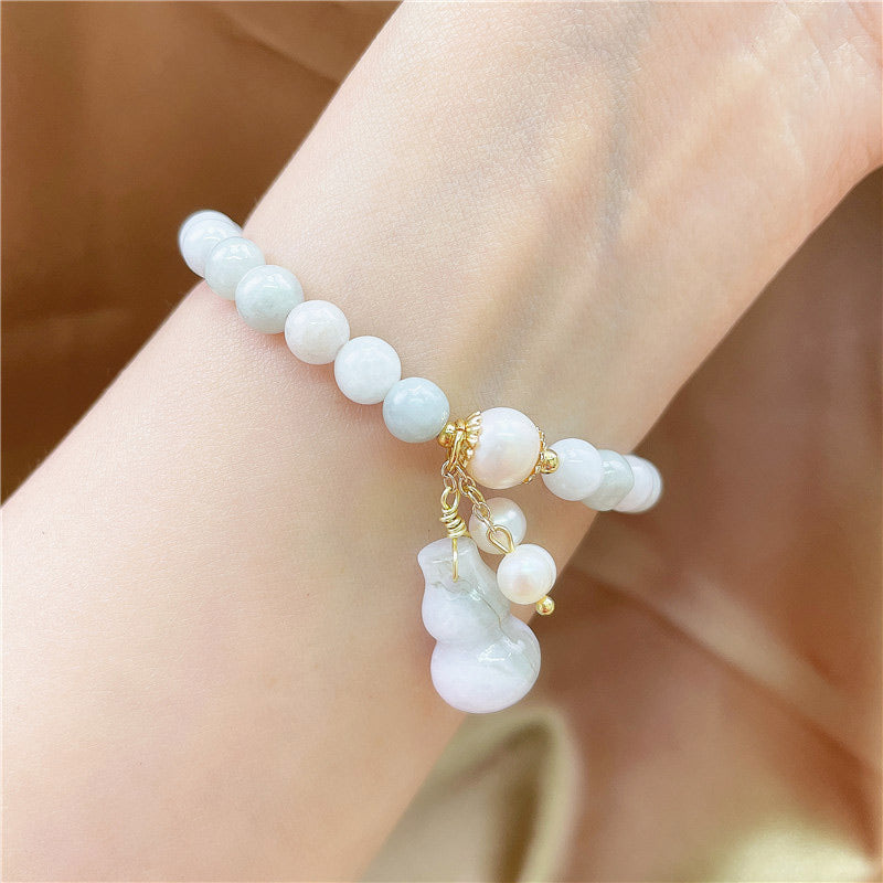 ATELIER-TIBET – Bracelet à Breloque Calebasse en Jade Naturel | Protection & Abondance Symbolique