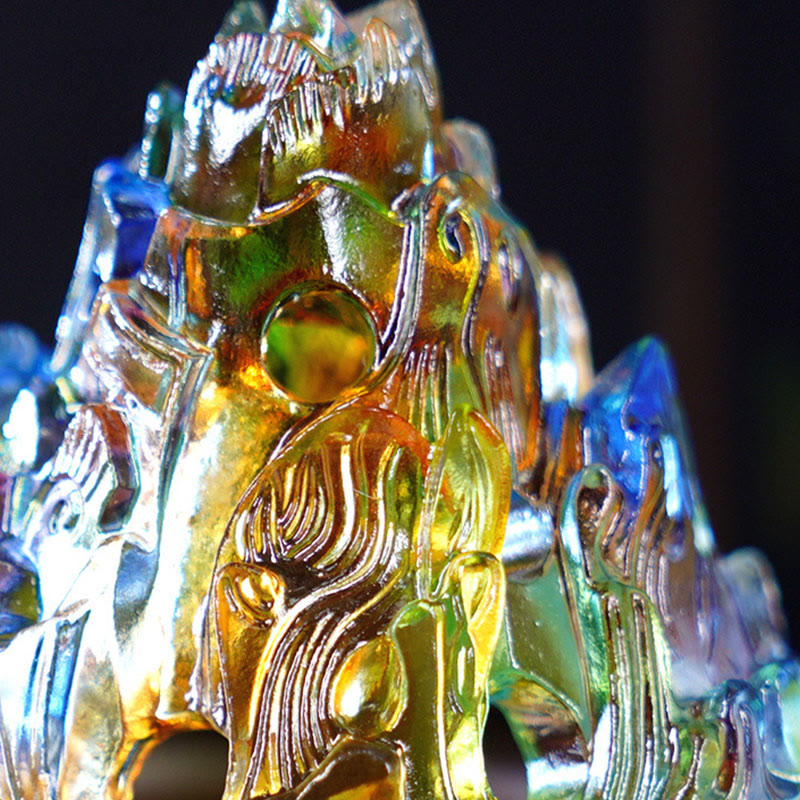 ATELIER-TIBET – Brûleur d’Encens Montagne Cristal Liuli – Méditation & Énergie Apaisante