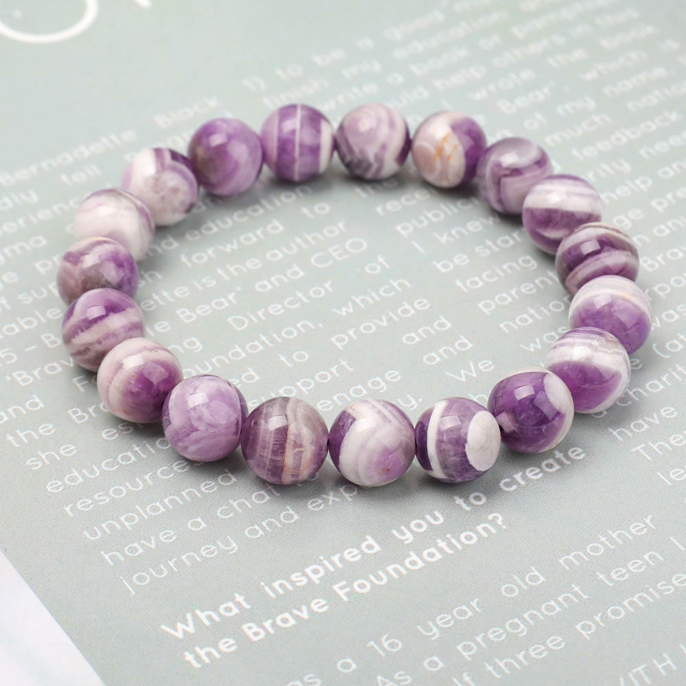 ATELIER-TIBET – Bracelet Rêve d’Améthyste Naturelle – Méditation & Sérénité – Perles 8, 10 ou 12 mm