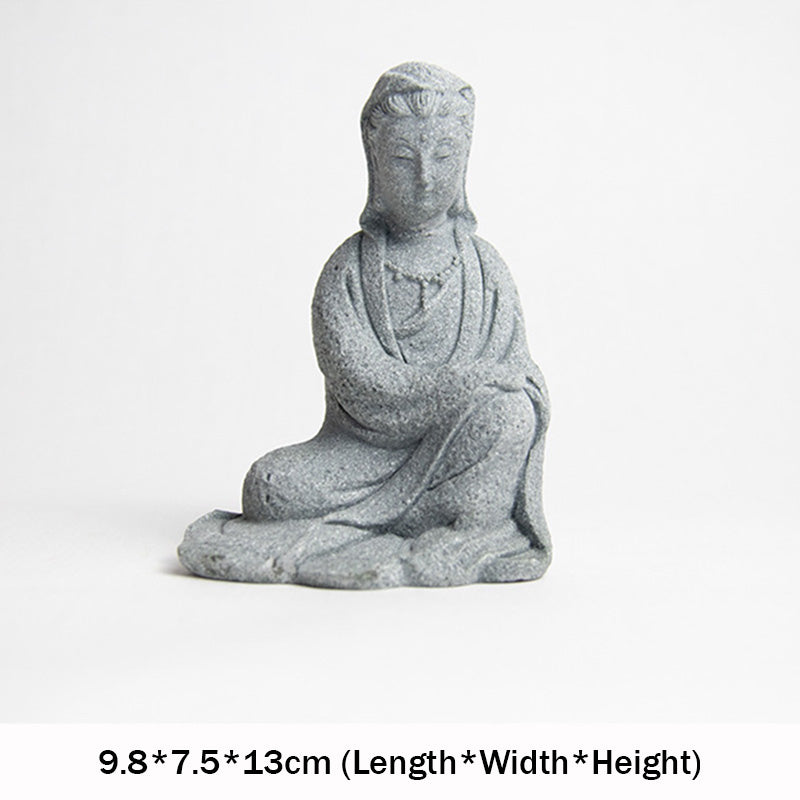 ATELIER-TIBET Statue Avalokiteshvara en grès – Bénédiction et sérénité pour la maison