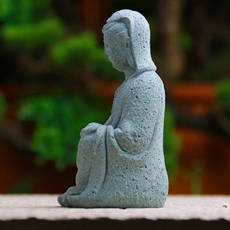 ATELIER-TIBET Statue Avalokiteshvara en grès – Bénédiction et sérénité pour la maison