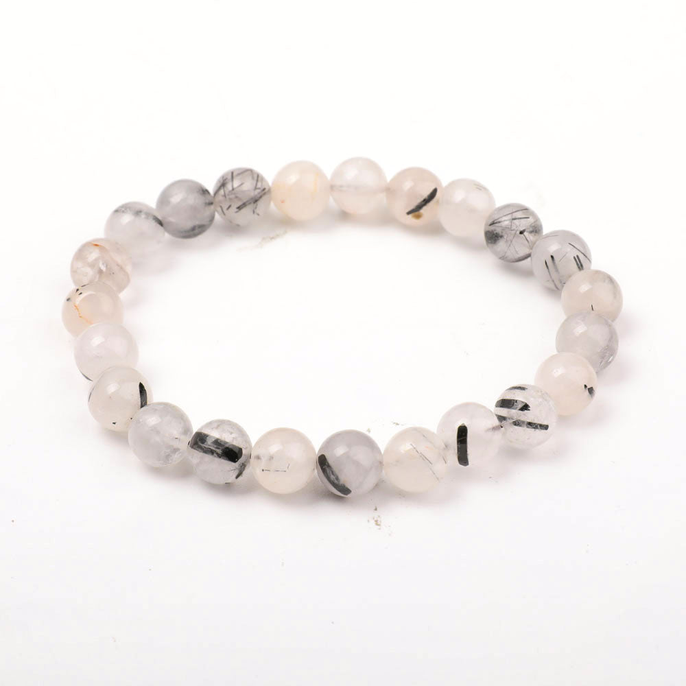 ATELIER-TIBET – Bracelet en Tourmaline Noire Naturelle – Ancrage & Protection Symbolique – Perles 8 mm