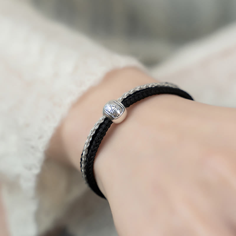 ATELIER-TIBET Bracelet Tibétain Zakiram Argent 925 – 8 mm
