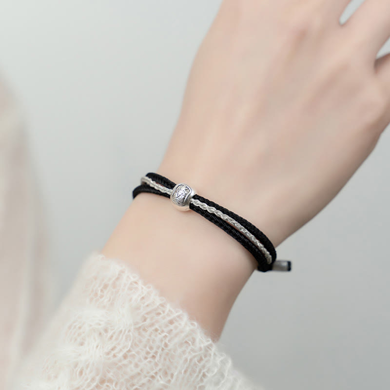 ATELIER-TIBET Bracelet Tibétain Zakiram Argent 925 – 8 mm