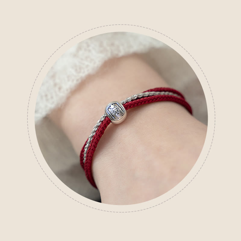 ATELIER-TIBET Bracelet Tibétain Zakiram Argent 925 – 8 mm