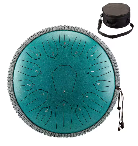 ATELIER-TIBET Tongue Drum 15 Notes 432 Hz – Mandala, Pack Complet