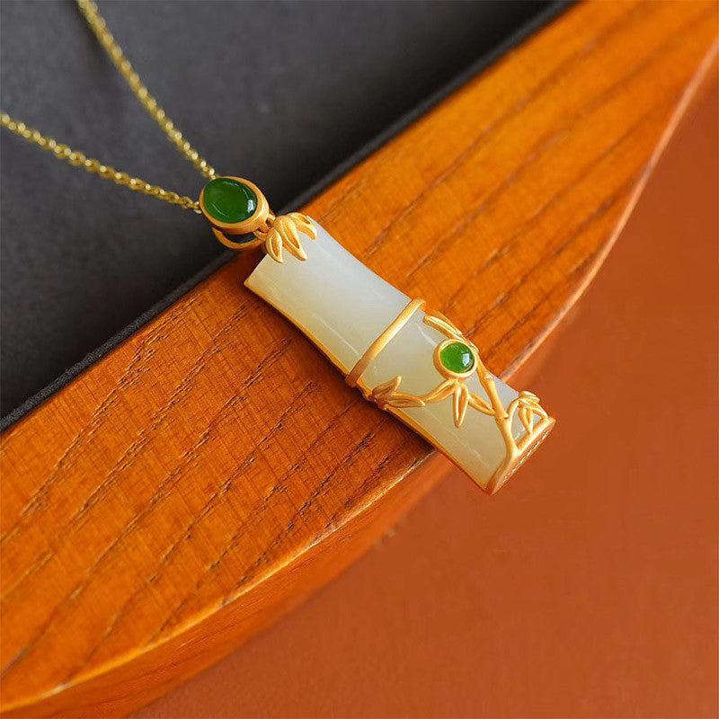 ATELIER-TIBET – Collier Unisexe en Jade Blanc et Jade Cyan