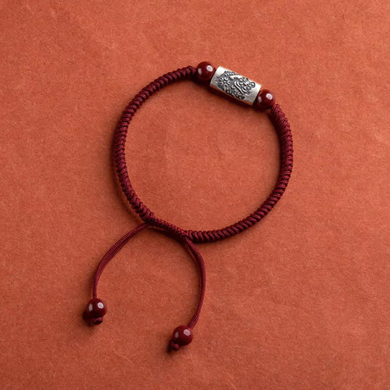 ATELIER-TIBET – Bracelet de Protection Zodiaque Chinois en Argent Sterling 925 & Fil Rouge (Ajustable)