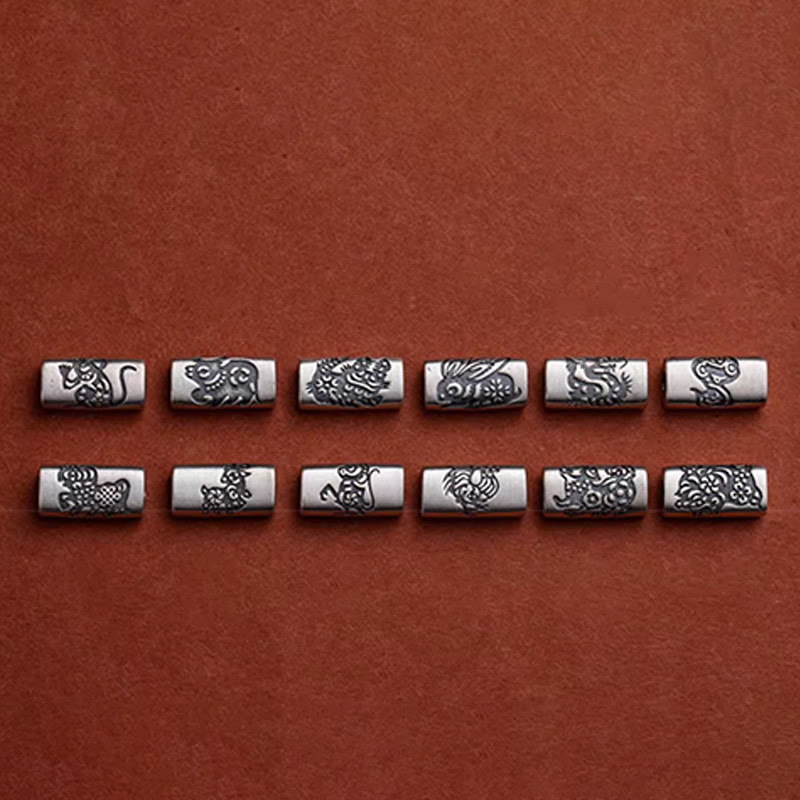 ATELIER-TIBET – Bracelet de Protection Zodiaque Chinois en Argent Sterling 925 & Fil Rouge (Ajustable)