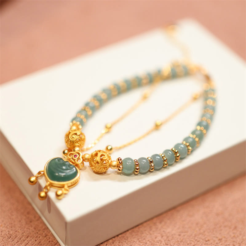 ATELIER-TIBET – Collier en Jade Naturel et Argent Sterling 925
