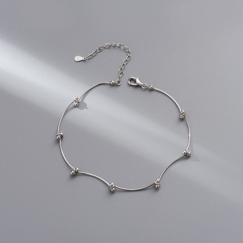 ATELIER-TIBET – Chevillière Argent 925 Motif Vague