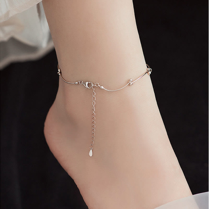 ATELIER-TIBET – Chevillière Argent 925 Motif Vague