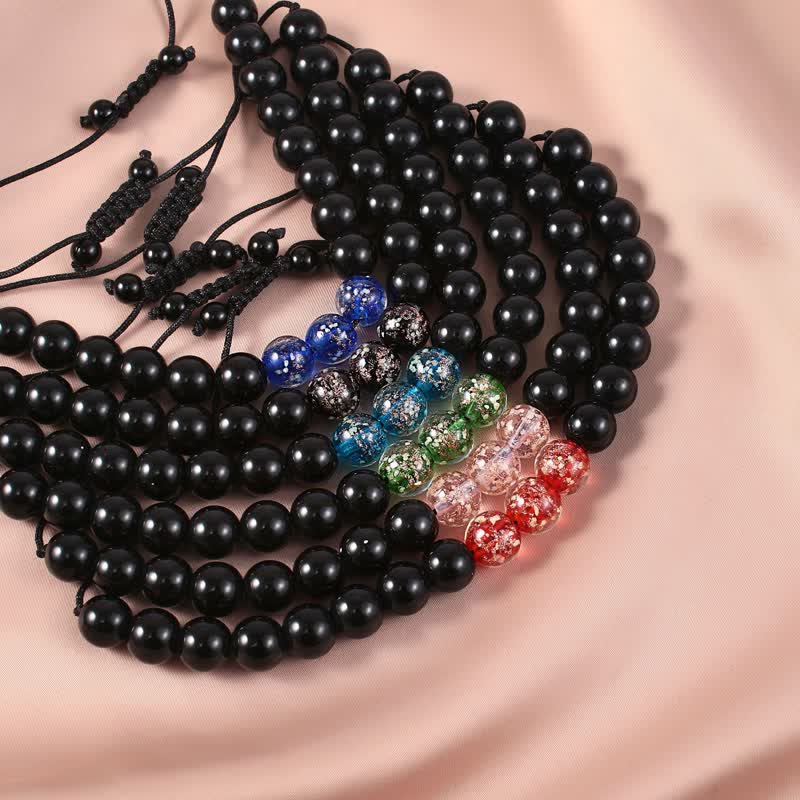 ATELIER-TIBET – Bracelet Force en Obsidienne Noire 10 mm & Pierre Lumineuse | Protection & Ancrage