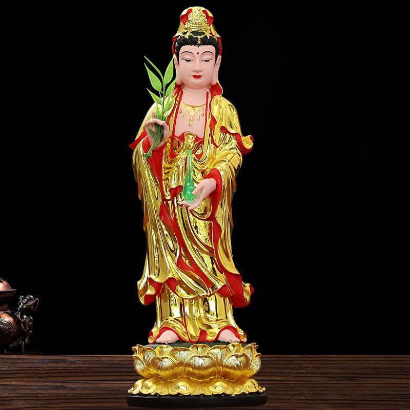 ATELIER-TIBET Figurine de Bodhisattva Avalokitesvara de Chenrezig Statue en résine Harmony Décoration de la maison