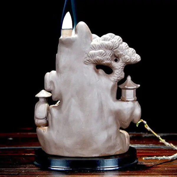 ATELIER-TIBET – Brûleur d’Encens Cascade Bouddha Paysage Zen