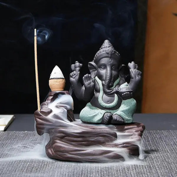 ATELIER-TIBET – Porte-Encens Cascade Divinité Ganesh