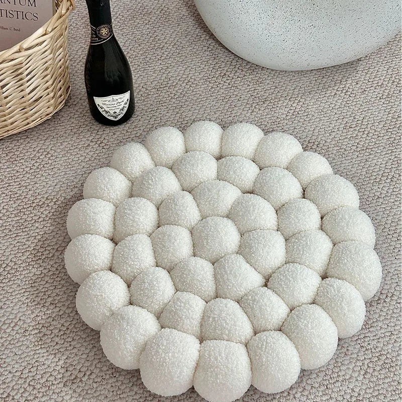 ATELIER-TIBET – Coussin Japonais Tissé à Motifs Fleuris en Coton & Polyester – 42 × 42 cm