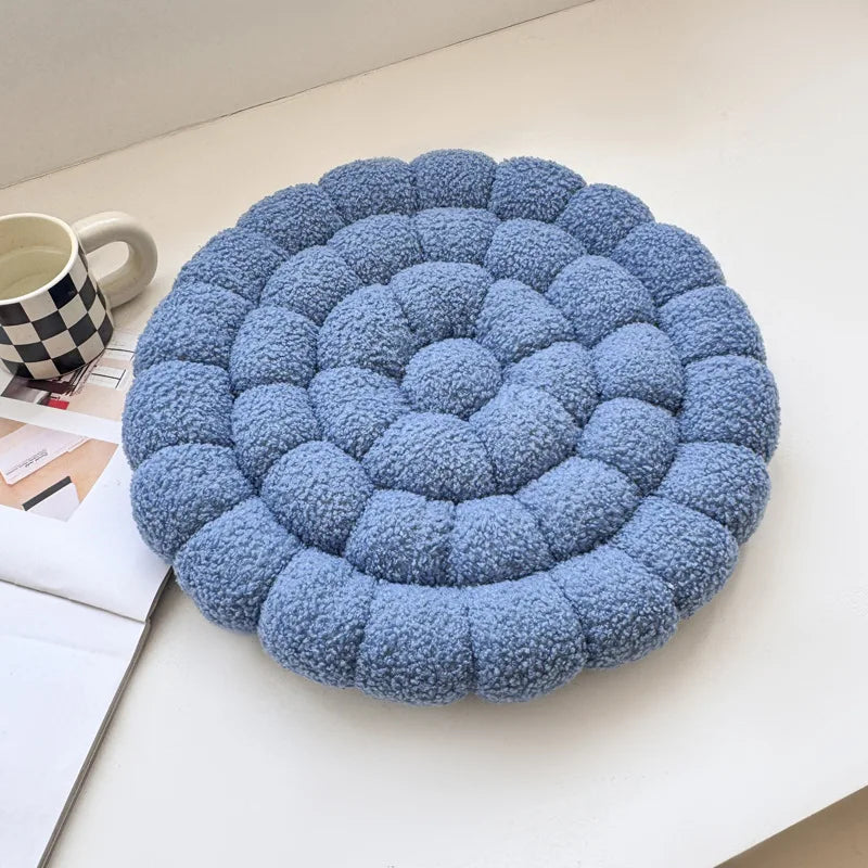 ATELIER-TIBET – Coussin Japonais Tissé à Motifs Fleuris en Coton & Polyester – 42 × 42 cm