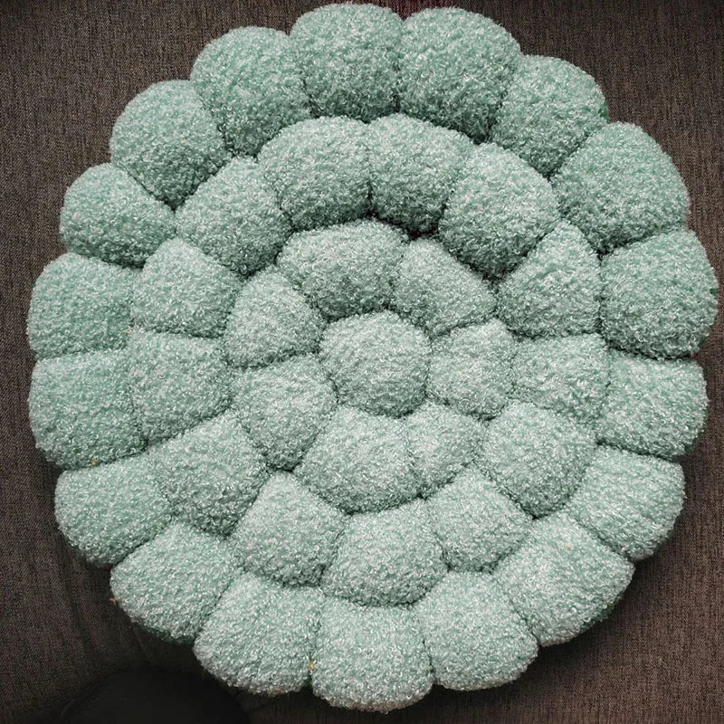 ATELIER-TIBET – Coussin Japonais Tissé à Motifs Fleuris en Coton & Polyester – 42 × 42 cm
