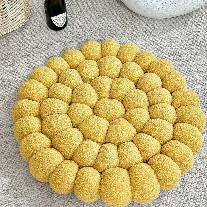 ATELIER-TIBET – Coussin Japonais Tissé à Motifs Fleuris en Coton & Polyester – 42 × 42 cm