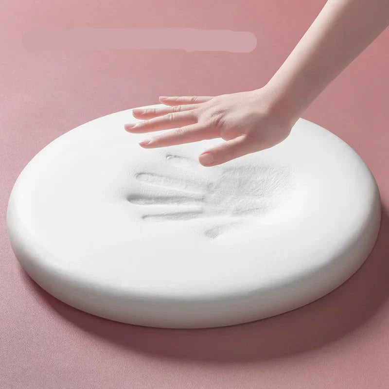 ATELIER-TIBET – Coussin de Chaise Rond Japonais en Coton & Mousse à Mémoire de Forme – 30 / 35 cm