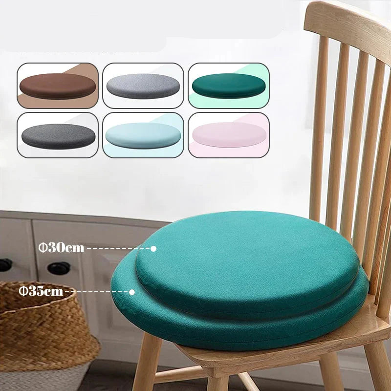 ATELIER-TIBET – Coussin de Chaise Rond Japonais en Coton & Mousse à Mémoire de Forme – 30 / 35 cm