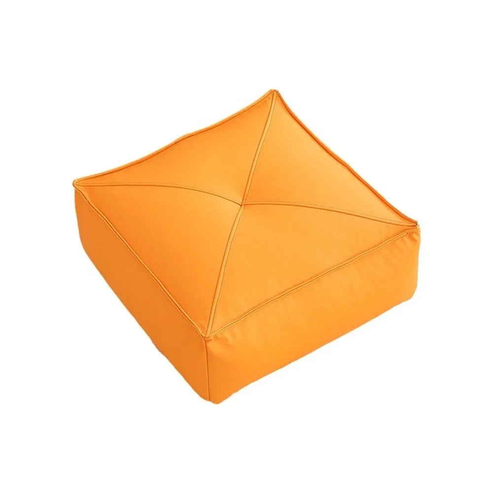 ATELIER-TIBET – Coussin de Sol Japonais Carré en Cuir PU & Particules EPS – 40 × 40 × 15 cm
