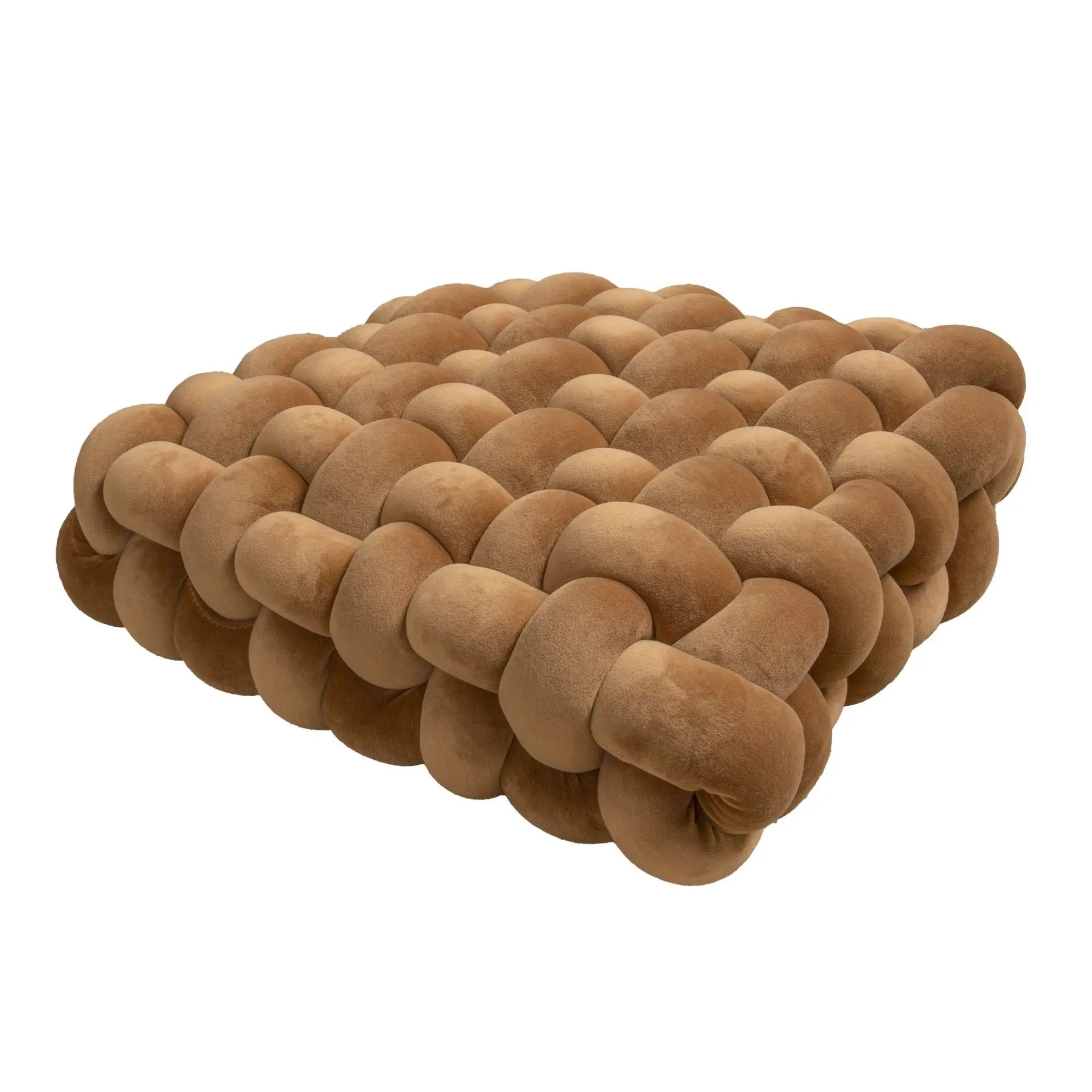 ATELIER-TIBET — Coussin de Sol Tressé en Coton 40 × 40 cm | Confort Douillet & Style Moderne