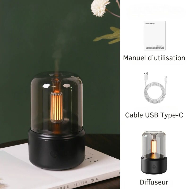 ATELIER-TIBET Diffuseur d’Huiles Essentielles Vintage – Brumisateur Ultrasonique Ambiance & Aromathérapie