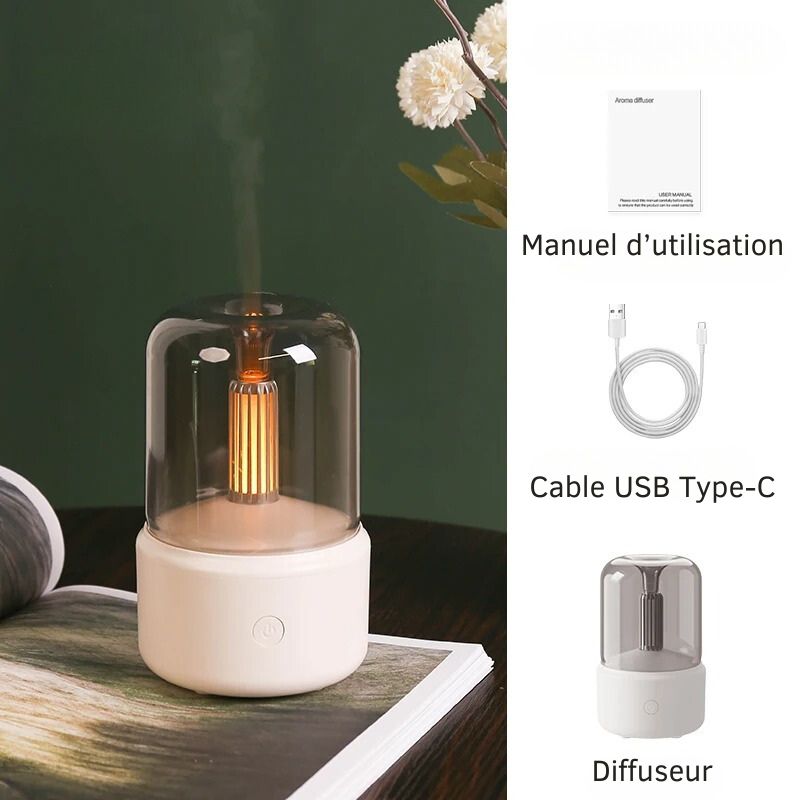 ATELIER-TIBET Diffuseur d’Huiles Essentielles Vintage – Brumisateur Ultrasonique Ambiance & Aromathérapie