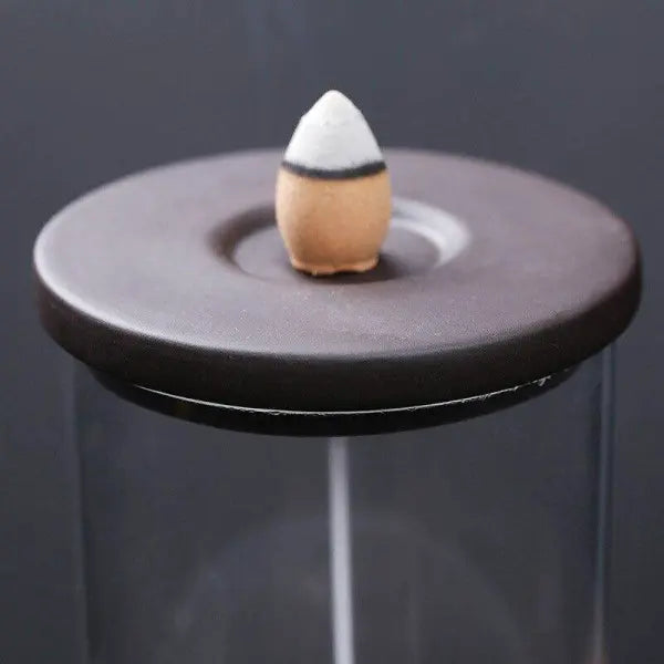 ATELIER-TIBET – Porte-Encens Bouddhiste Cascade avec Cloche Protectrice