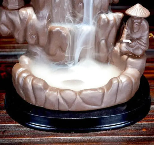 ATELIER-TIBET – Brûleur d’Encens Cascade Bouddha Paysage Zen