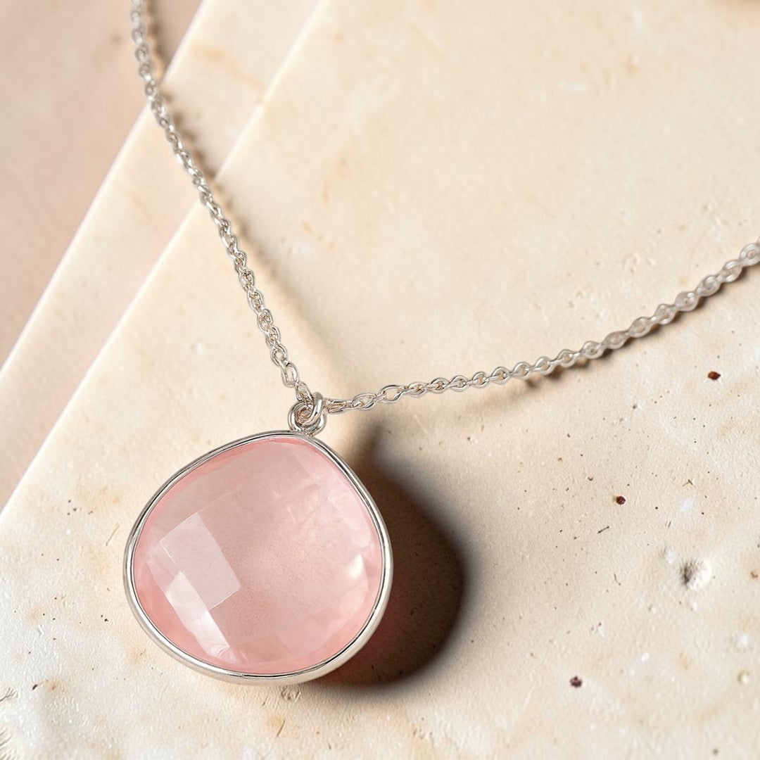 ATELIER-TIBET – Pendentif Douceur Infini en Quartz Rose